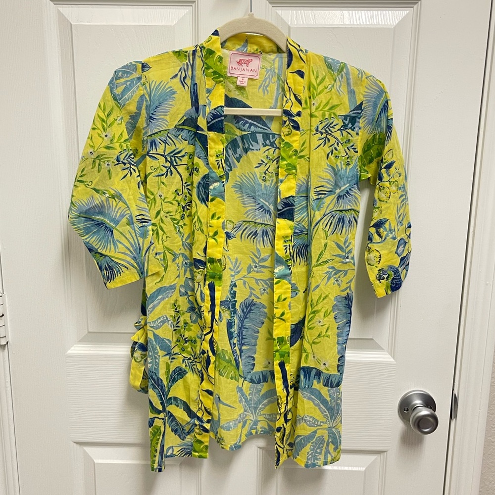 Banjanan Girls Pattern Kimono Robe